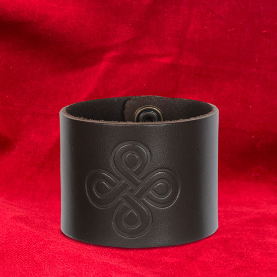 Black leather wristband