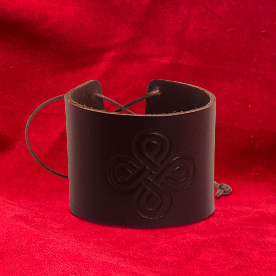 Brown leather wristband