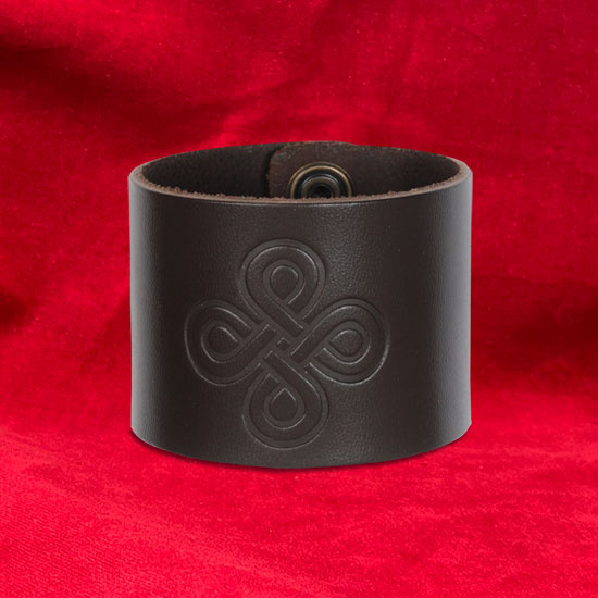 Brown leather wristband