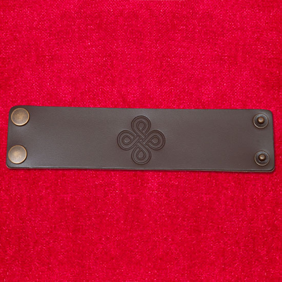 Brown leather wristband