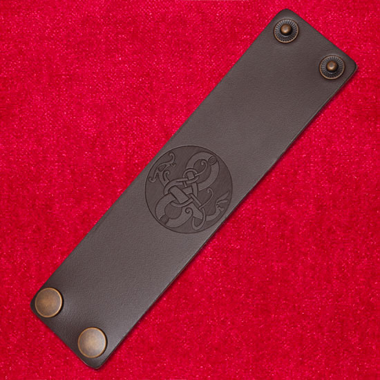 Brown leather wristband 