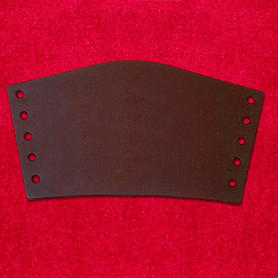 Brown leather wristguard 11 cm