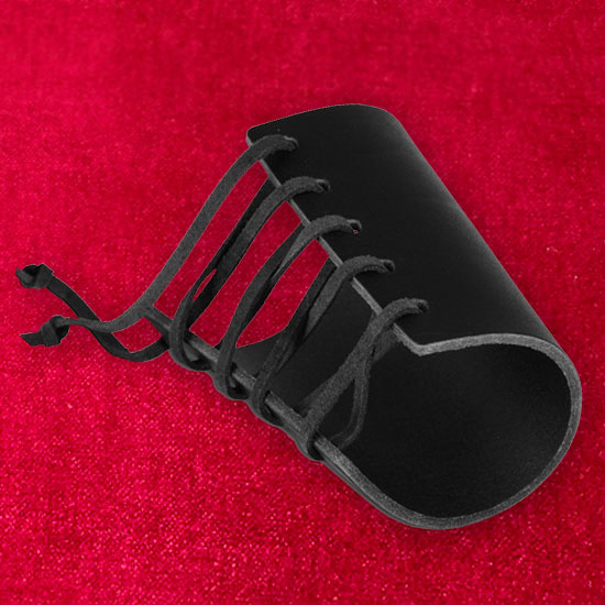  Black leather wristguard  