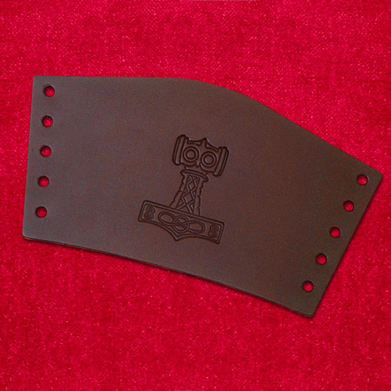 Brown leather wristguard 
