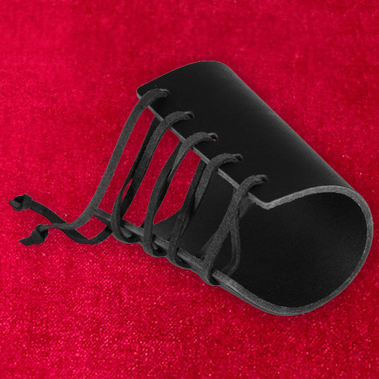 Black leather wristguard
