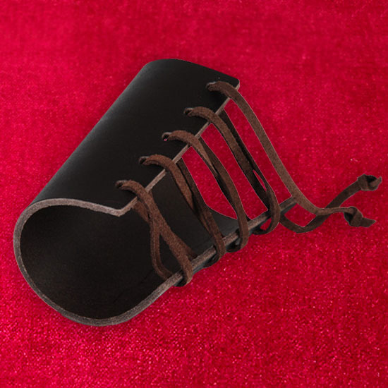 Brown leather wristguard