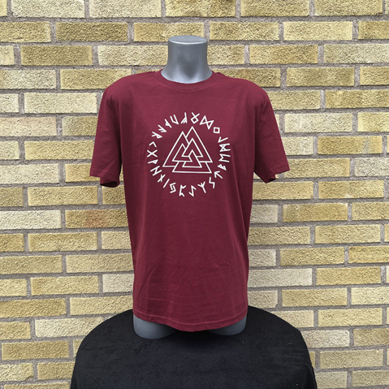 T-shirt Valknut   Burgundy