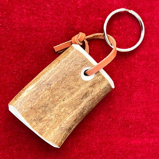 Reindeer horn keyring