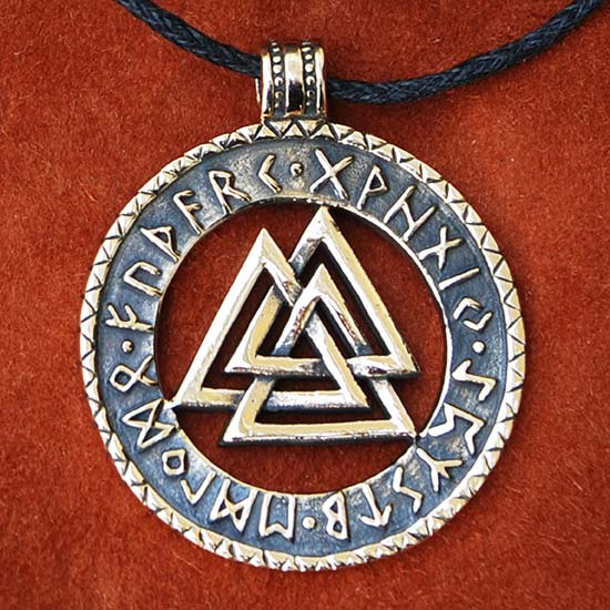 Bronsh�nge Valknut  3,5 cm