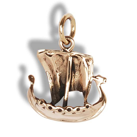 Bronze pendant   viking ship 2,5 cm