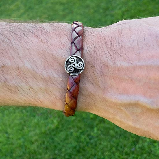 L�derarmband triskel  brun