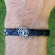 Black leather bracelet  yggdrasil
