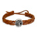Brown leather bracelet  Yggdrasil
