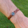 Brown leather bracelet  Yggdrasil