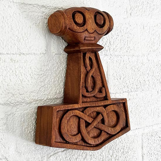 Wood carving  Thors hammer