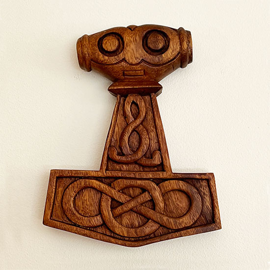 Wood carving  Thors hammer